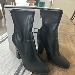 Aldo Sleek Black Ankle Booties